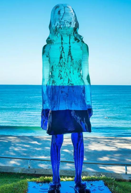 Alessandra Rossi， Untitled Coral （aqua）， Sculpture by the Sea， Cottesloe 2017。 Photo Richard Watson