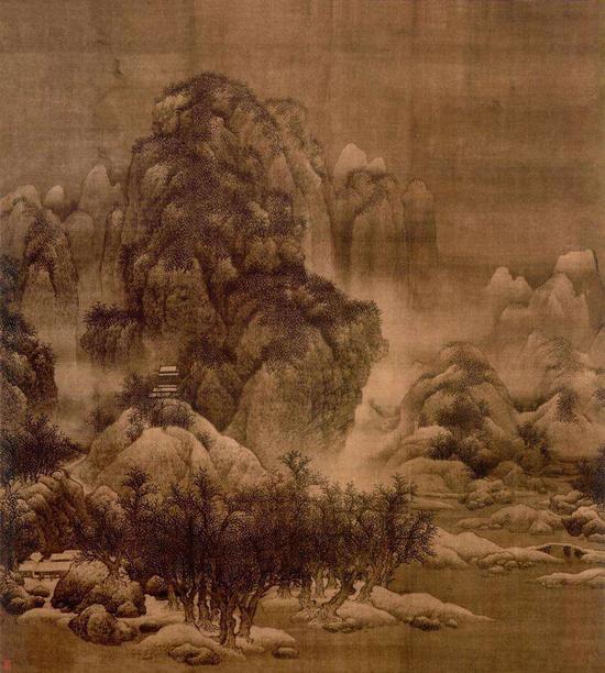 北宋,范宽《雪景寒林图》