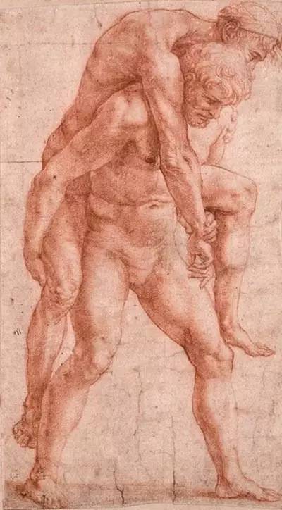 背着老人的男人，约1513-1514