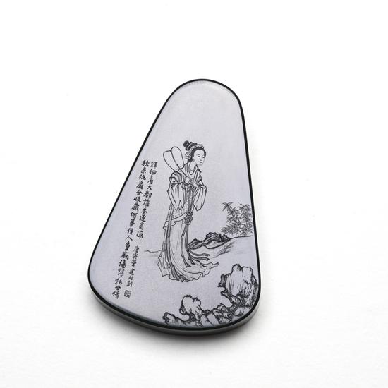 执扇仕女图
规格:5.8×3.9×1.0cm
重量:54g
白度:青玉
脂份:极好
密度:极高
款识:张
起拍价:无底价