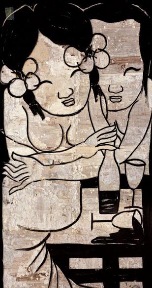 《和谐状态》系列版画 243x122cm 2007年