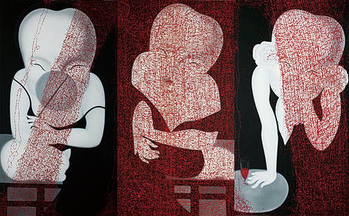 《幸福指数》布面油画 300x160cm 2010