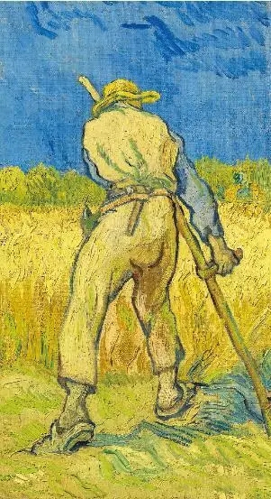 梵高 收割者（摹米勒） 1889年 布面油画 43.3 x 24.3cm