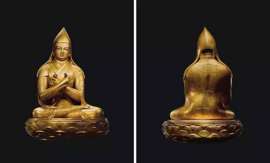 2016年11月12日，蒙古17世纪铜鎏金哲布尊丹巴像?扎那巴扎尔在中国嘉德2016年秋季拍卖会上以7302.5 万元成交，买家为苏宁博物馆。