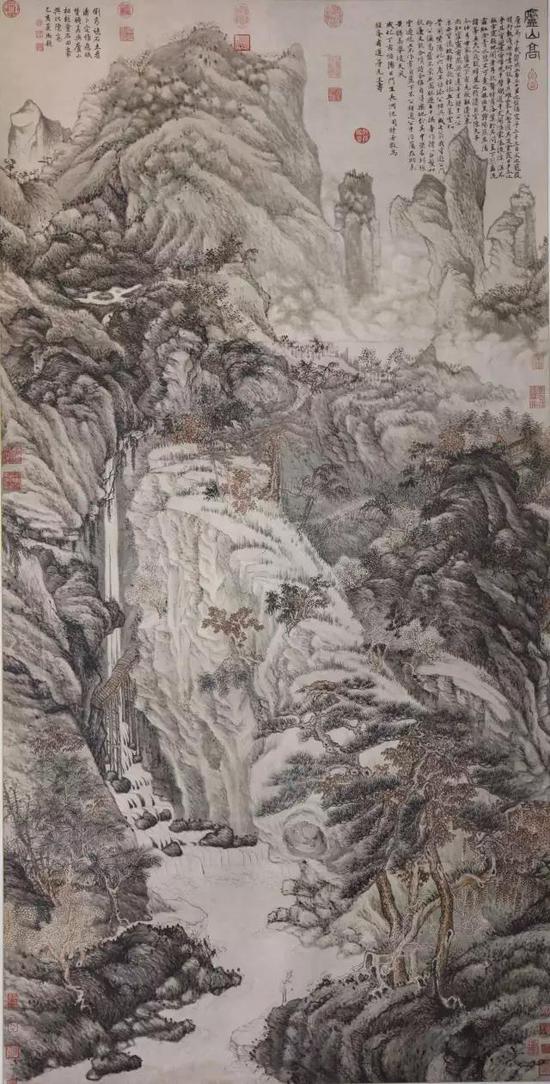 沈周   庐山高图  193×98.3cm   中国画