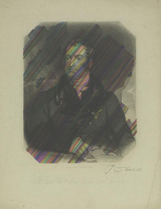 奚建军，《尊敬的约翰·斯宾塞》，纸上绘画，33x25cm，2017