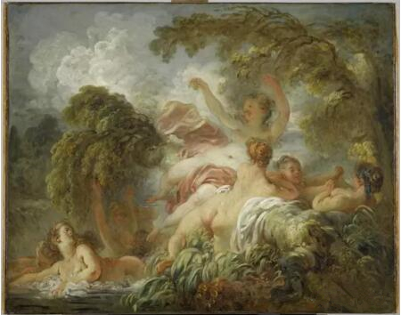 　　《浴女们》（Les Baigneuses），让-奥诺雷·弗拉戈纳尔（Jean-Honoré Fragonard），卢浮宫博物馆，巴黎Photo (C) RMN-Grand Palais (musée du Louvre) / Franck Raux