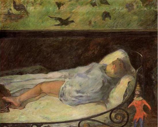 　高更 Gauguin - Young Girl Dreaming (Study Of A Child Asleep)