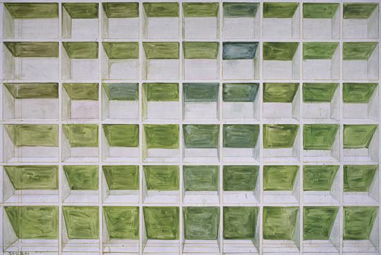 张恩利，空柜子，2012，布面油画，250 x 380cm，图片：致谢艺术家和香格纳画廊