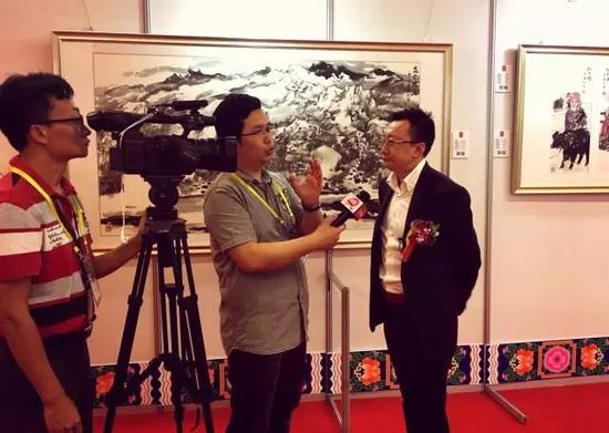 广州电视台记者采访中旗集团副总经理李明浩