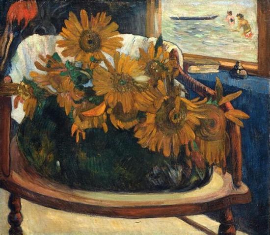 　　高更 Gauguin - 扶手上的向日葵