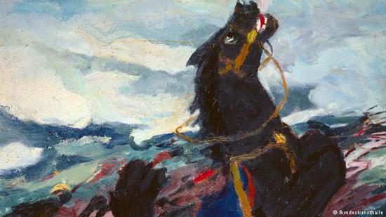 埃米尔·诺尔德（Emil Nolde）的印象派作品“战马”