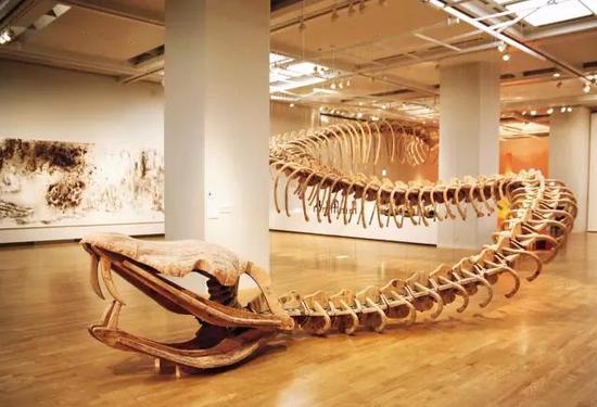 黄永砯 《蟒蛇》 140×250×3000 cm 木 2000
2017年北京保利春拍“尤伦斯男爵藏中国艺术品专场“作品