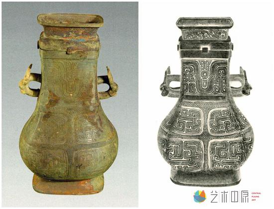 全形拓展品
环带纹方壶