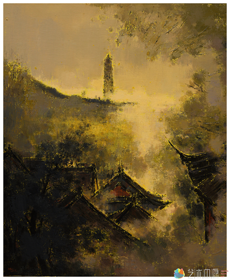 深山兰若之三  李晓伟 120cm x 100cm