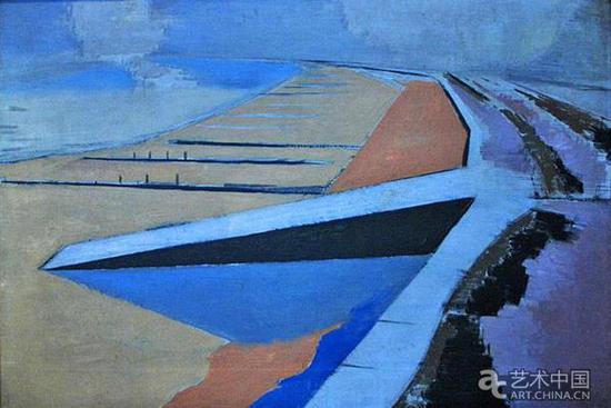 《海滨》(The Shore)1923年 图片来源:利兹艺术画廊