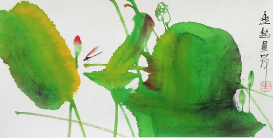 红蜻蜓 69X34 纸本水墨 2016