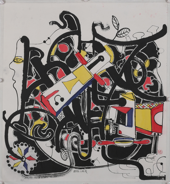故乡76cmx76cm,纸本,2016
