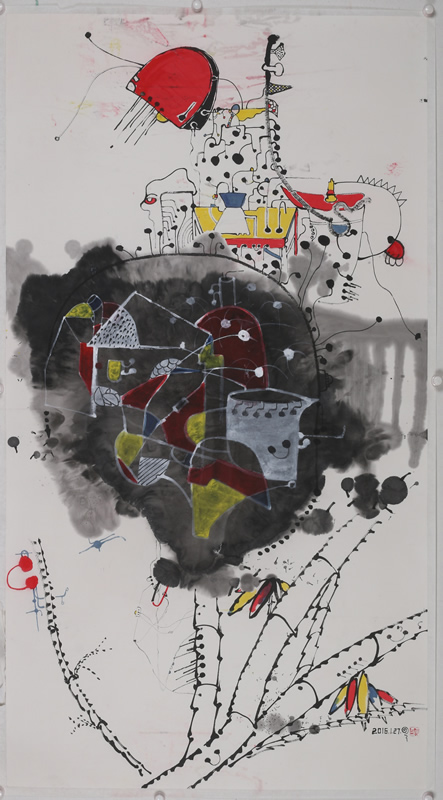 覆,180cmx96cm,纸本,2016