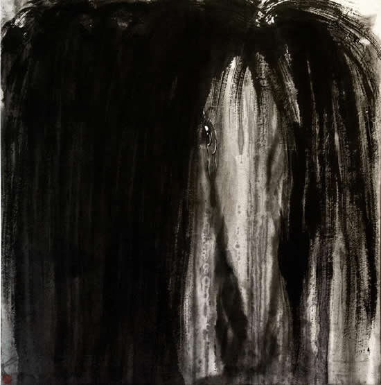 彭文斌 《战马荣归》 纸本 2016年 68X68cm