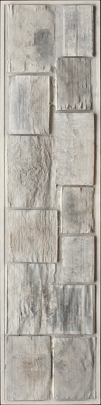 　　郁涛_皱起的时光_162×40cm_综合材料_2014（Yutao_Wrinkled Time_mixed materials_162×40cm_mixed materials_2014）