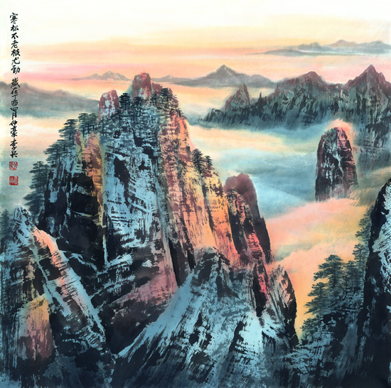 《寒松不老姿尤劲》68cm×69cm