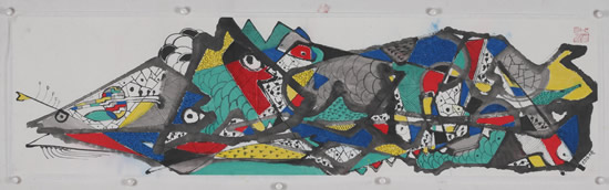 军舰180cmx48cm,纸本,2015