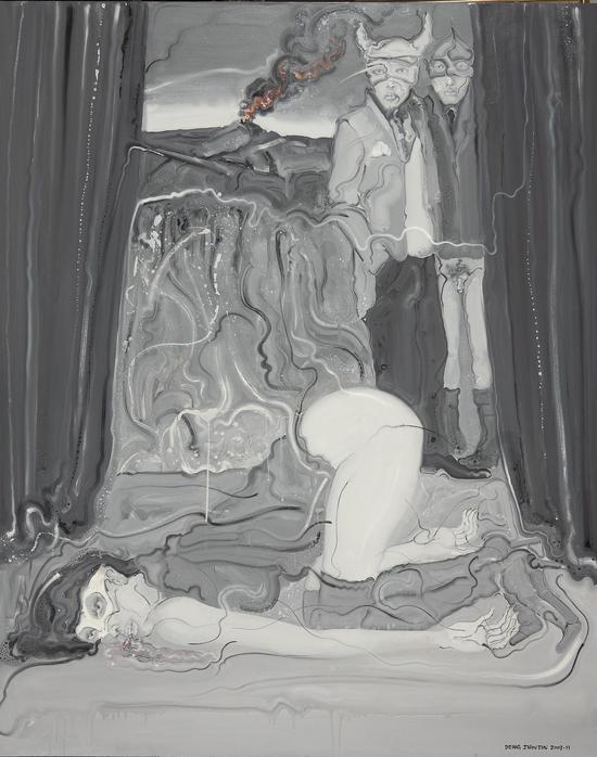 《贫血的洛丽塔》 邓箭今  布面油画  150×120cm 2009 