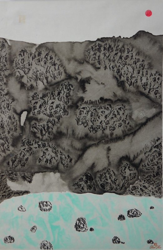 《康定风情-朋布西印象3》，纸本设色，2017年，38cm×69cm