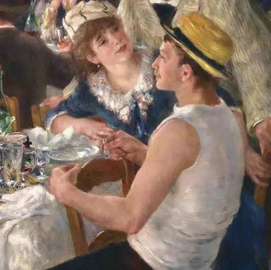 　　Detail from Luncheon of the Boating Party, Pierre-Auguste Renoir, 1880-1881 (Collection: The Phillips Collection)