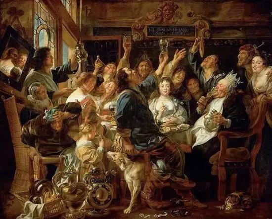 　　The Feast of the Bean King, Jacob Jordaens, 1640-1645 (Collection: The Kunsthistorisches Museum)