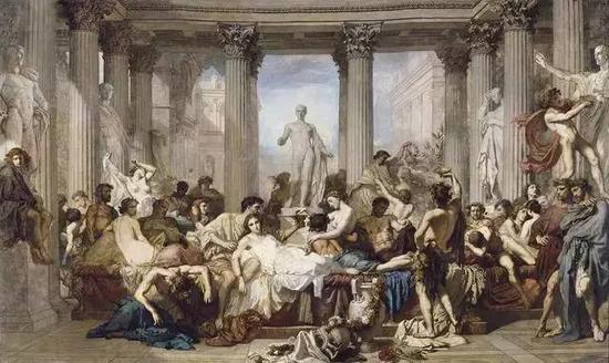  Romans during the Decadence, Thomas Couture, 1847 (Collection: Musee d’Orsay)