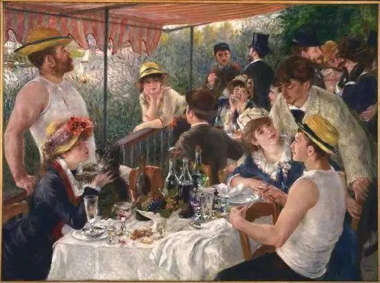 　　Luncheon of the Boating Party, Pierre-Auguste Renoir, 1880-1881 (Collection The Phillips Collection)