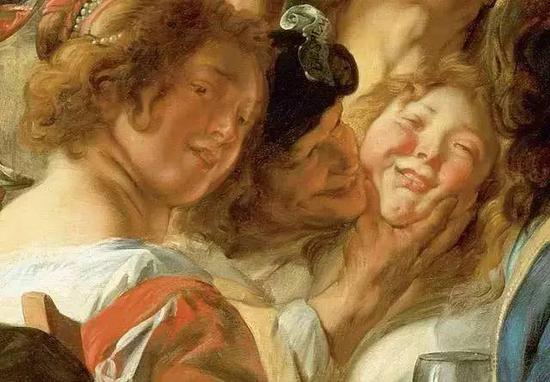 　　Detail from The Feast of the Bean King, Jacob Jordaens, 1640-1645 (Collection: The Kunsthistorisches Museum)