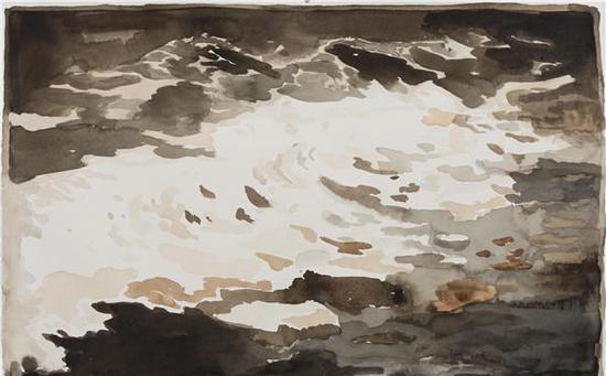 王敏-《海浪拍岸》38.5×57cm×8-纸本水彩-2016 (8)