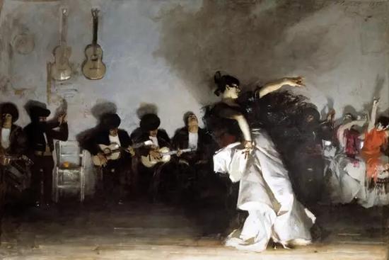 John Singer Sargent, El Jaleo, 1882, via Wikimedia Commons.