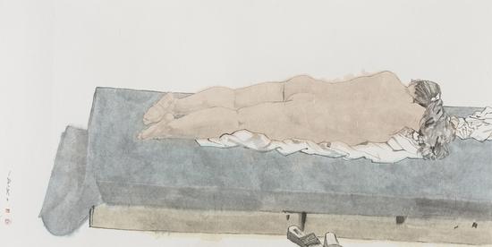 杜大恺 人体27  71×142cm 2015 水墨
