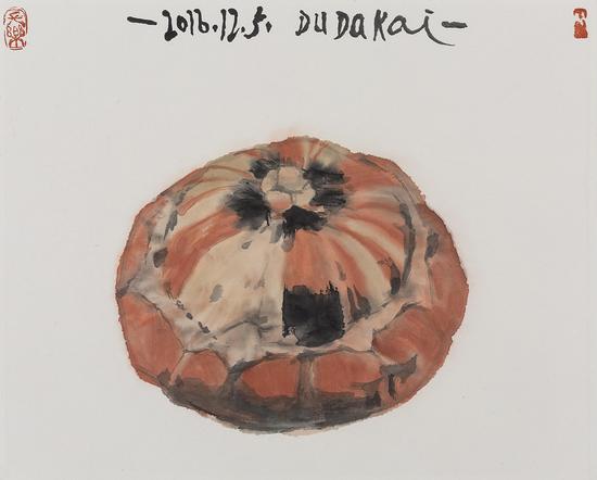 杜大恺 南瓜2  27×34cm 2016 水墨