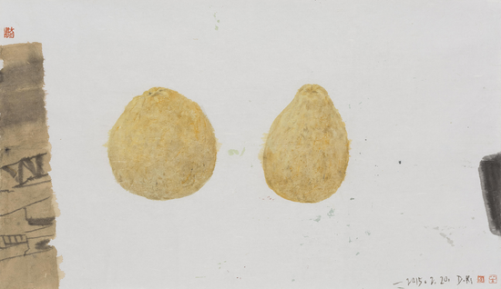 杜大恺 柚子  44×75cm 2015 水墨