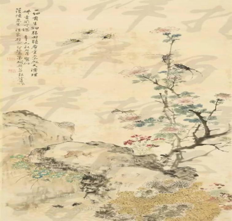 胡汀鹭（1884-1943）  花卉草虫图