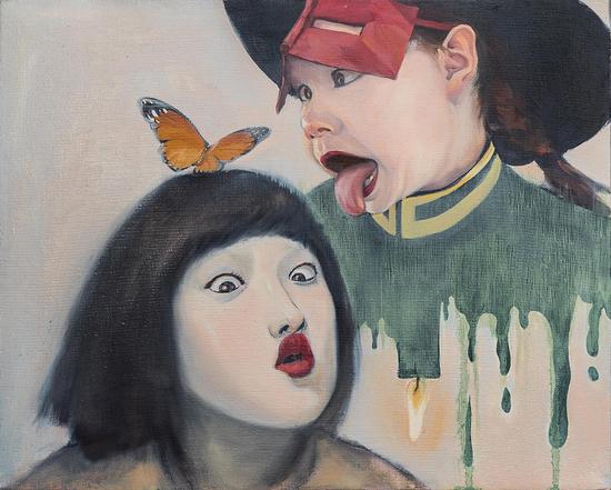 蒋漪涟《坠入被嫌弃的松子的一生》40cmX50cm 油画  2015