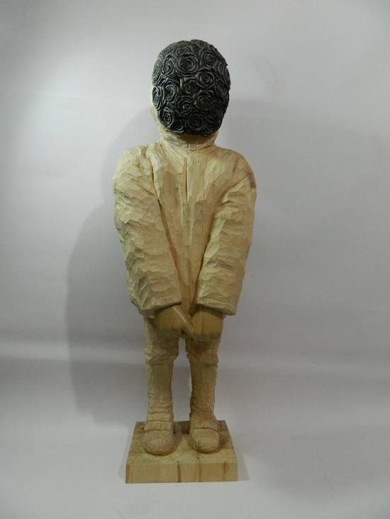 蒋龙 暖冬，105×36×30，椴木，2015