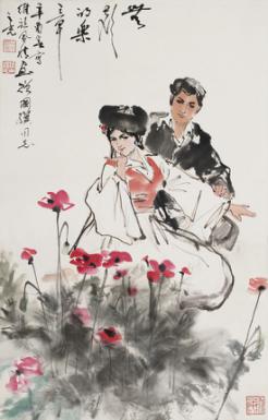 杨之光 无声的乐章 立轴 设色纸本 68×43cm