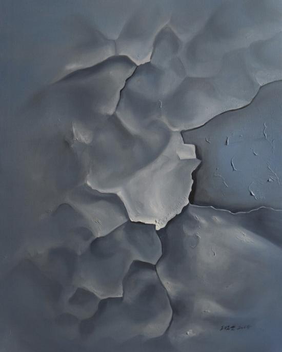 2015《质——废墟2号》，布面油画，100X80cm