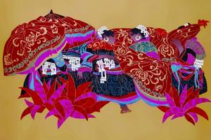 美术太阳伞(版画) 45×60厘米 1998年 郭巍