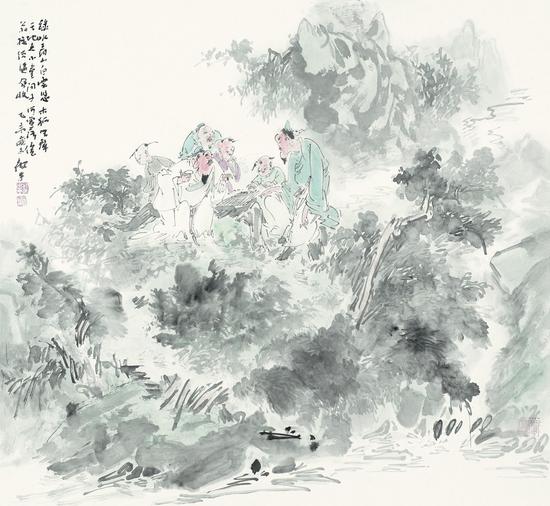 绿水青山白云悠68cm-68cm