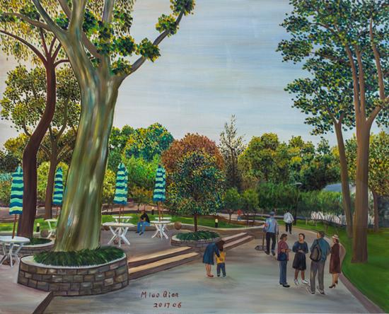 2017公园夕阳时120X150