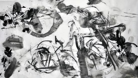 袁野豪《霾》102X60cm,纸本水墨,2016