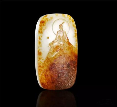 王一卜 和田玉佛光挂件
质地:和田玉
尺寸:7.2×3.8×1.6cm 106g