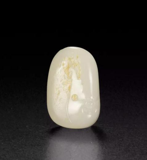 王一卜 和田玉籽料双福齐至佩
尺寸:3.4×2.2×1.6cm 20g